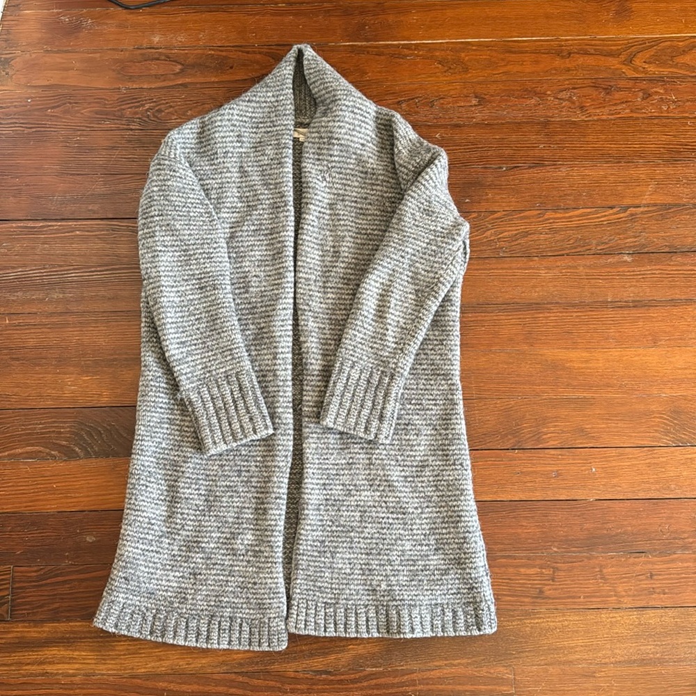 Loft Long open wool blend cardigan